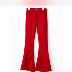 Edikted Scarlet Red Buttoned Pants